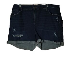 Ava & Viv Distressed Blue Jean Shorts High Rise Size 20W